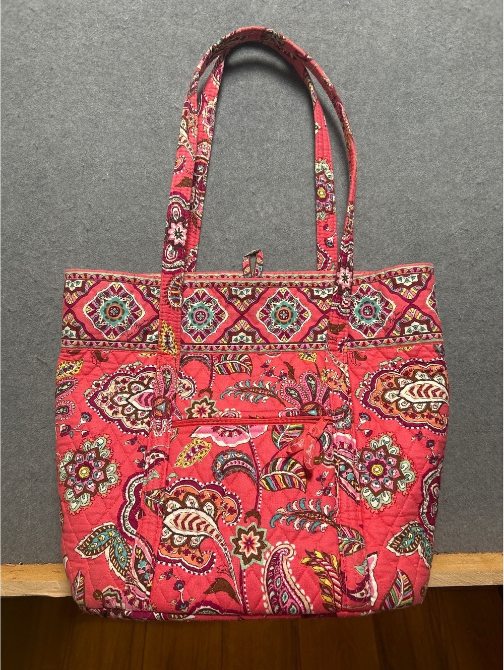 Vera Bradley Quilted Paisley Print Tote Bag